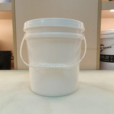 Λευκό Μαύρο 10L Στρογγυλό πλαστικό κουβά υλικό PP με κάλυμμα σφραγίδας