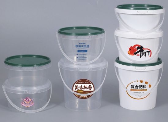 ISO9001 20l Διαφανής πλαστικός κουβάς με εφαρμογή θερμικής μεταφοράς