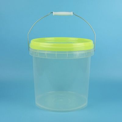 5l Διαυγές πλαστικό κουβά κουβά με κάλυμμα θερμικής μεταφοράς διακόσμηση
