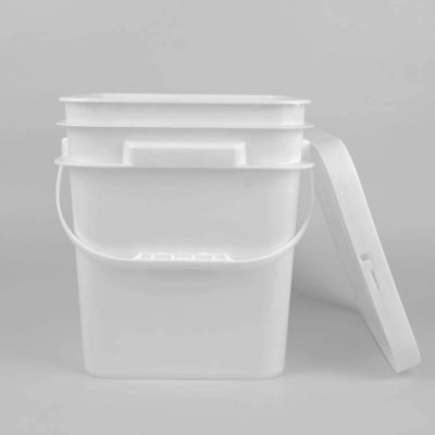 Ασφαλής αποθήκευση διαρροής τροφίμων 1 ~ 25L Λευκό κουβά τροφίμων με κάλυμμα
