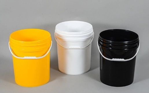 Απαλλαγμένα από BPA λευκά 5 γαλόνια πλαστικά κουβάκια με κάλυμμα για χημική σκόνη